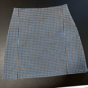 John Galt/Brandy Melville blue plaid skirt